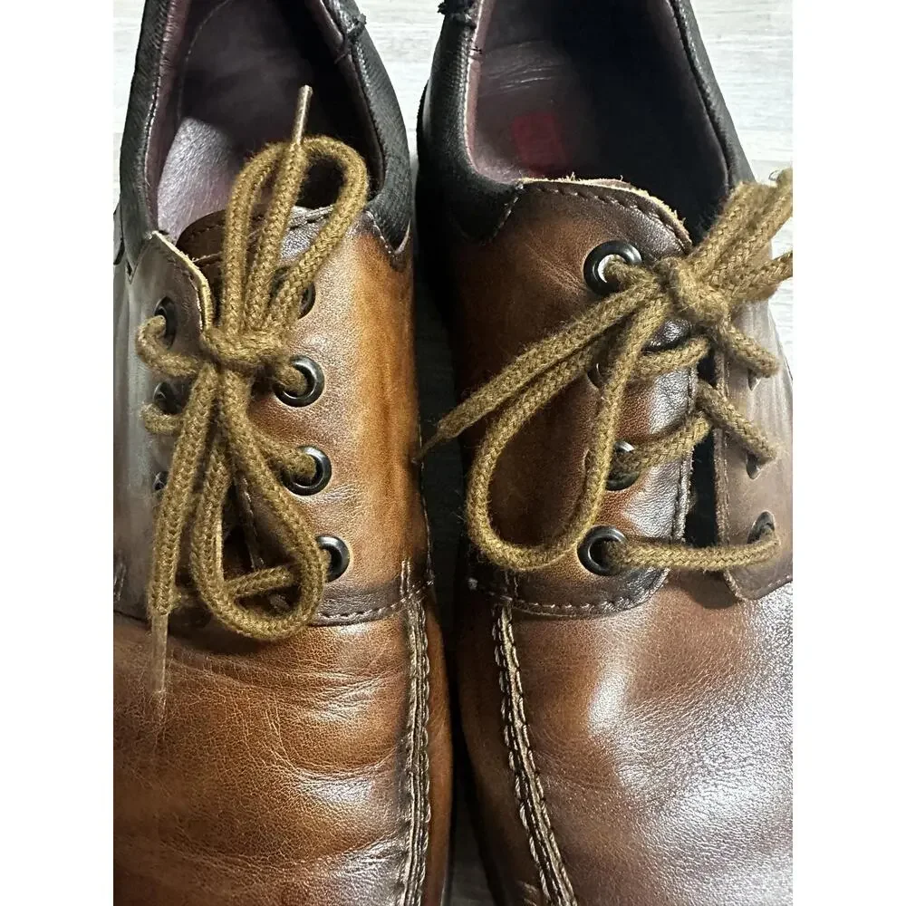 Pikolinos Mens Brn Leather Airgonomic Lace Up Sneakers Sz 10